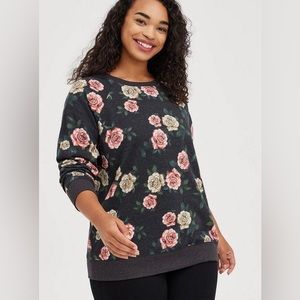 Comfortable floral sweatshirt